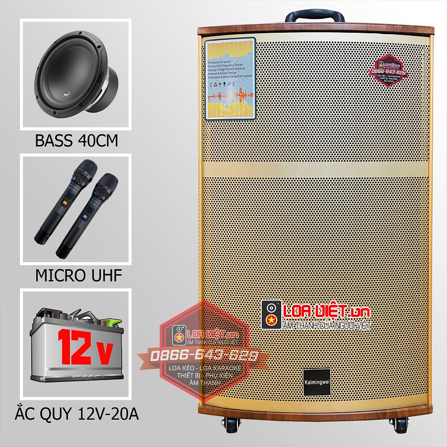 Loa kéo di động Kaimingwei SR2-15 - Bass 40